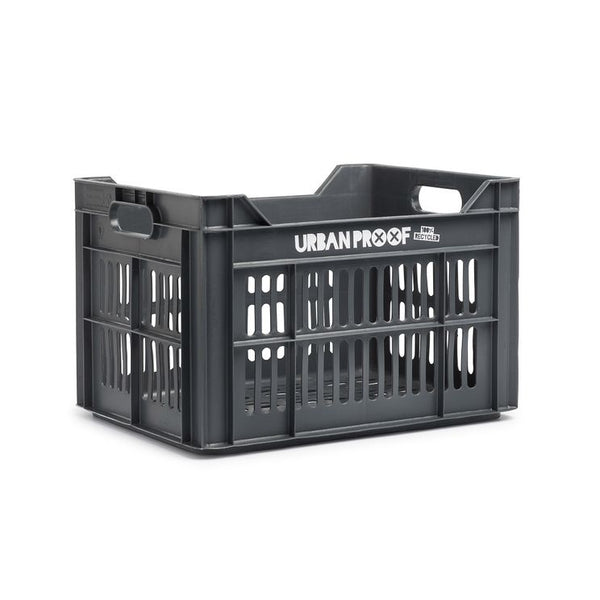 UrbanProof krat gerecycled kunststof 30l donkergrijs