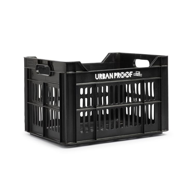 UrbanProof krat gerecycled kunststof 30l zwart