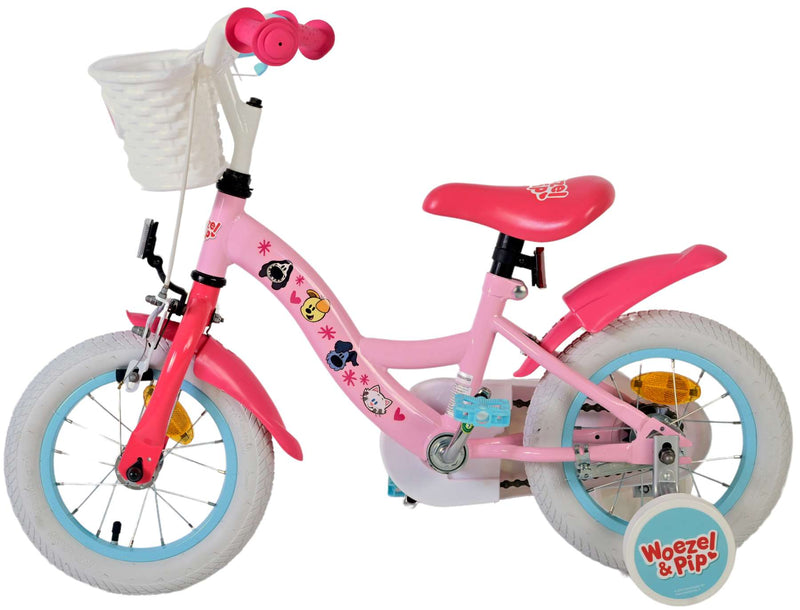 Load image into Gallery viewer, Woezel pip kinderfiets - meisjes - 12 inch - roze
