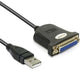 Usb a naar 25p d-sub printerkabel