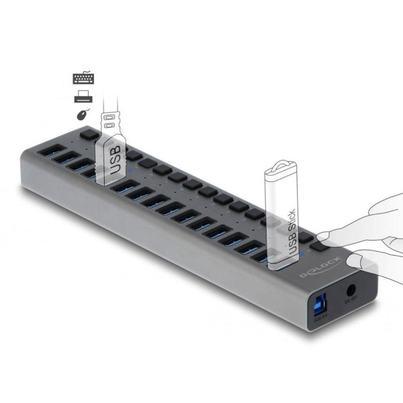 Load image into Gallery viewer, Imp usb a hub - 16 poorten
