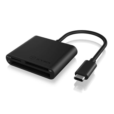 Icy box ib-cr301-c3 kaartlezer (zwart, usb type-c)