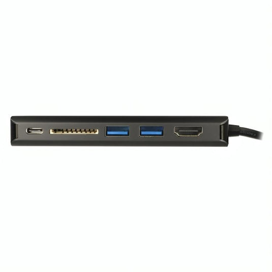 Delock usb type-c 3.1 docking station hdmi 4k 30 hz, gigabit lan en usb pd functie (antraciet, hdmi, usb-c, usb-a, sd-kaartlezer)