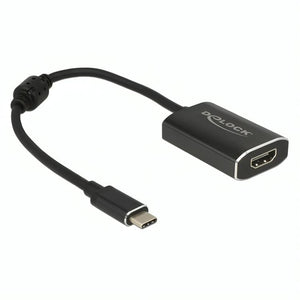 Delock usb-c (male) > hdmi (female) adapter (donkergrijs, 0,2 meter, 4k 60hz)