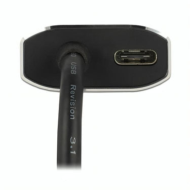 Delock usb-c (male) > mini displayport (female) met pd functie adapter (donkergrijs, 0,2 meter)