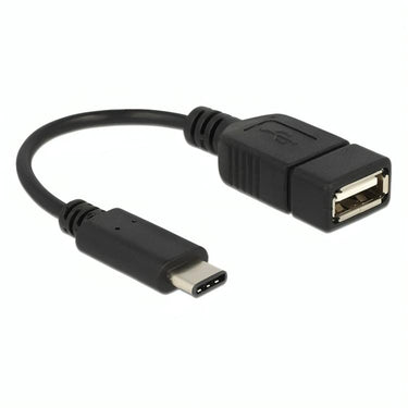 Delock usb-c 2.0 > usb-a adapter (zwart, 0,15 meter)