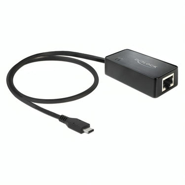 Delock usb-c - gigabit lan adapter (zwart)