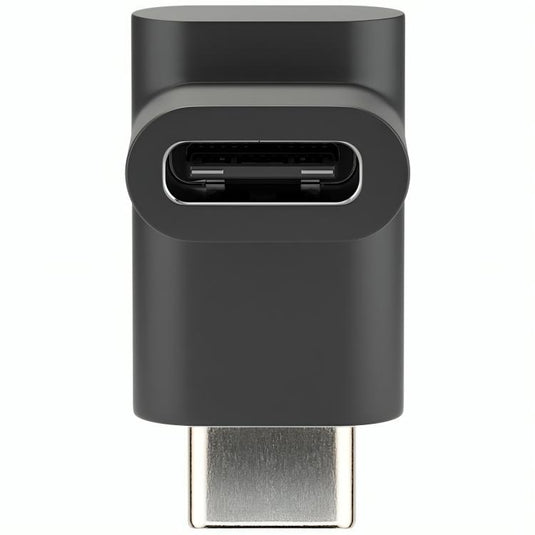 Goobay adapter usb-c aansluiting > usb-c stekker, 90° (zwart)