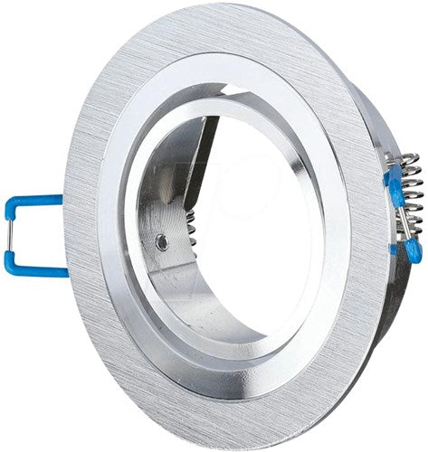 V-tac inbouw spot verstelbaar 50mm rond geborsteld aluminium 5013364