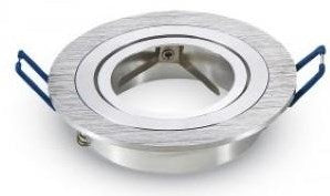 V-tac inbouw spot verstelbaar 50mm rond geborsteld aluminium 5013364