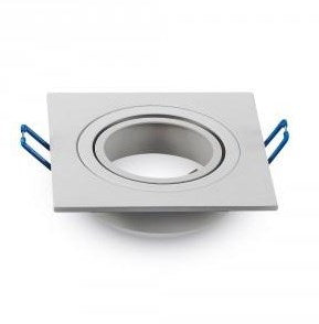 V-tac inbouw spot verstelbaar 50mm vierkant wit 5013354
