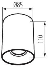 V-tac opbouw downlighter verstelbaar 10w led wit 36gr - 5013480