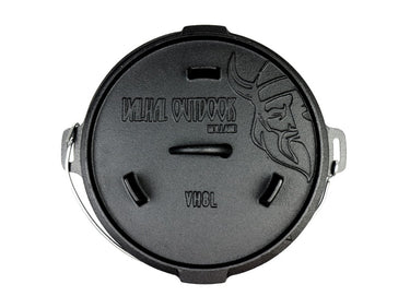 Valhal Dutch Oven Braadpan Gietijzer zonder pootjes 8 L