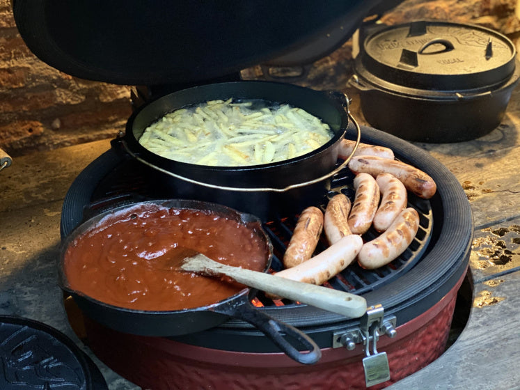 Load image into Gallery viewer, Valhal Dutch Oven Braadpan Gietijzer met deksel Ovaal 9 L
