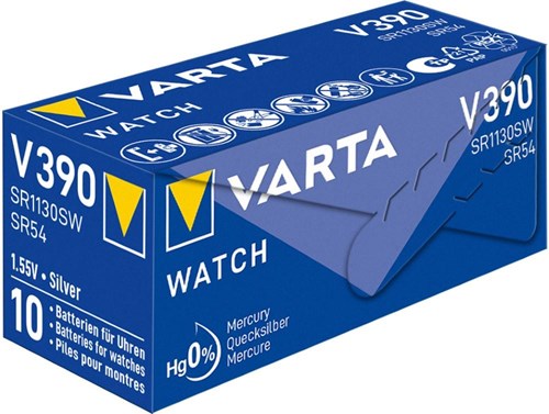 Load image into Gallery viewer, Varta v390 knoopcel batterij zilver
