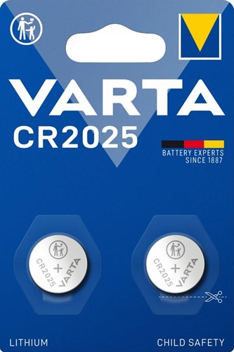 Varta cr2025 lithium knoopcel batterij 3v blister(2) - 3240357
