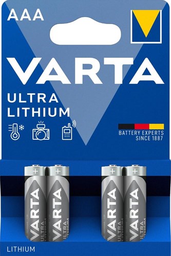 Load image into Gallery viewer, Varta lithium aaa 1,5 volt blis4 3015410
