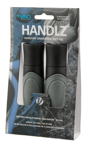 Velo Handvatten kraton gel 125mm zwart grijs