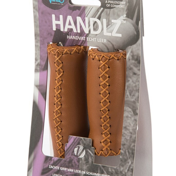 Velo Handvat Leer 92 127mm Bruin Echt leer