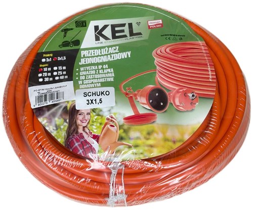 Chargez l'image dans la visionneuse de la galerie, Enzo verlengsnoer pvc oranje 3x1,5qmm 40m - 1167058
