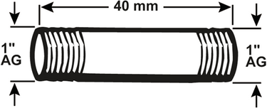 Cornat galva buisnippel mm 1'' 40mm (530) - vfb53014