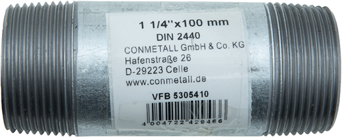 Load image into Gallery viewer, Cornat galva buisnippel mm 5 4 100mm (530) - vfb5305410
