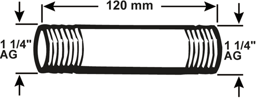 Cornat galva buisnippel mm 5 4 120mm (530) - vfb5305412