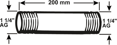 Cornat galva buisnippel mm 5 4 200mm (530) - vfb5305420