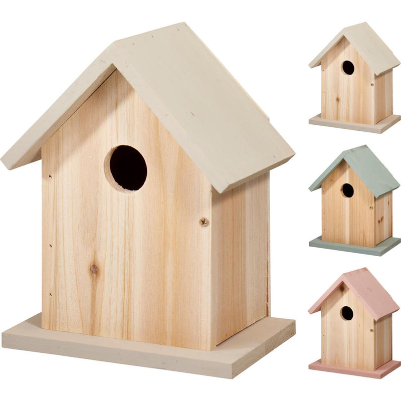 Afbeelding laden in galerijviewer, Pro garden vogelhuis hout 16x11x20cm 3 assorti
