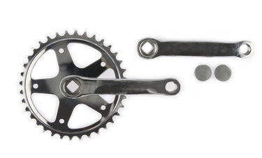 Vinty crankstel 36t. spieloos 130mm 1 8 zilver