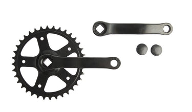 Vinty crankstel 36t. spieloos 130mm 1 8 zwart