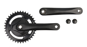 Buzaglo vinty crankstel 38t. met disc zwart 1 8