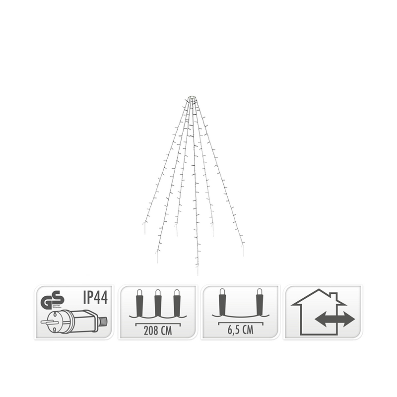 Load image into Gallery viewer, Nampook kerst led vlaggenmast verlichting 192 led
