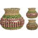 Cosydecor vaas windlicht zeegras met glas h15cm