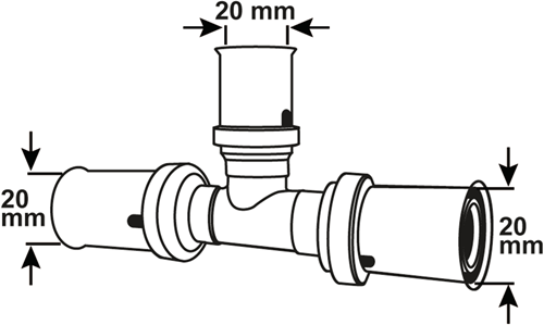 Load image into Gallery viewer, Cornat perskoppeling t-stuk 20mm 10s ms-a2 - vrptp500420n
