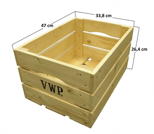 VWP krat fietskist 47x33.8x26.4cm hout naturel