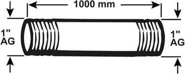 Cornat galva buis mm 1'' 1000mm (530) - vzs5301100