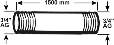 Cornat galva buis mm 3 4 1500mm (530) - vzs53034150