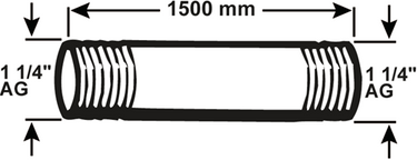 Cornat galva buis mm 5 4 1500mm (530) - vzs53054150