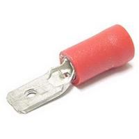 Bofix kabelschoen AMP man plat 6,3mm rood (25st)