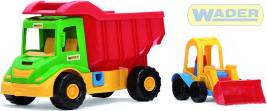 Wader kiepwagen 38 cm + shovel 24cm - zandbakspeelgoed - strandspeelgoed