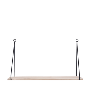 Wandrek hout en metaal 50x16x29cm