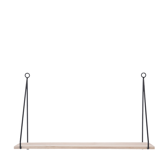 Wandrek hout en metaal 50x16x29cm