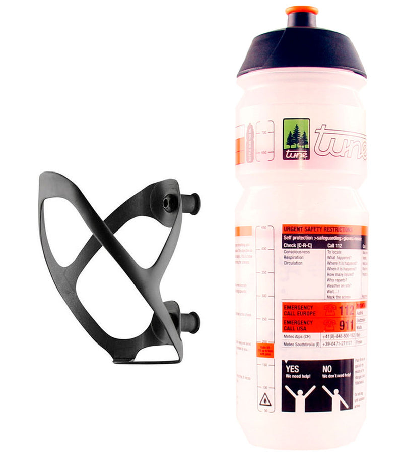 Load image into Gallery viewer, Tune bottle cage wasserträger 2.0 carbon + bottle 750ml
