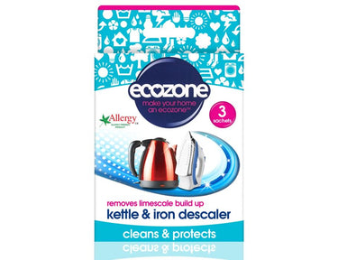Ecozone ontkalker voor waterkoker en strijkijzer 3x0.02kg