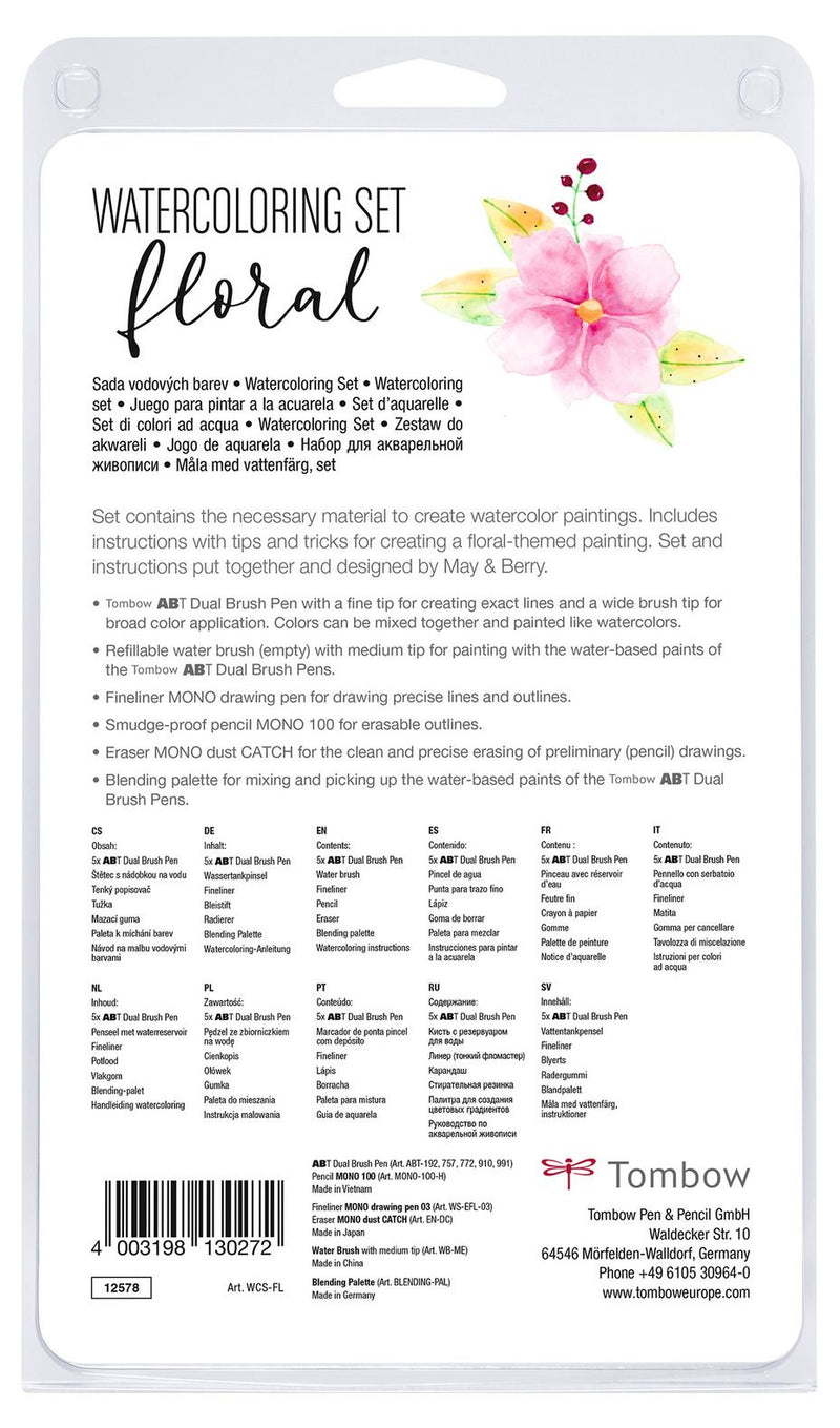 Load image into Gallery viewer, Tombow • watercolouring set floral
