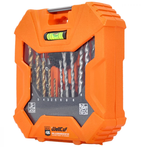 Load image into Gallery viewer, Enzo wellcut wc-db56 bit boor- en gatenzaagset | 56-delig | in opbergkoffer - wc-db56
