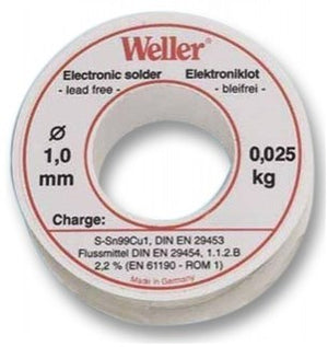 Weller el99-1-100 soldeertin, 1mm, 100g, loodvrij - t0054025199 - t0054025199