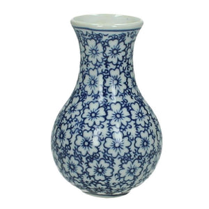 Kersten vaas aardewerk blue 13x7x7cm