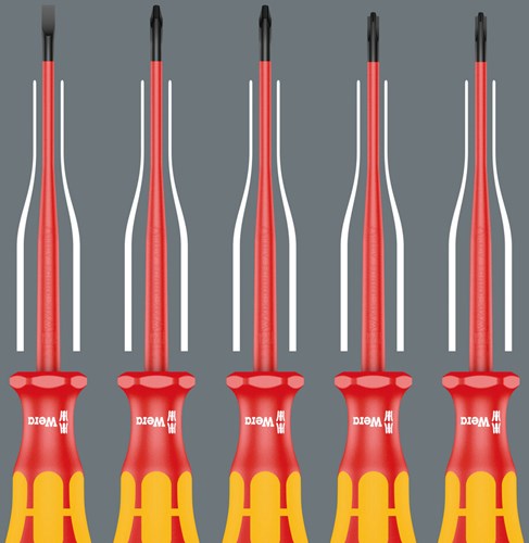 Load image into Gallery viewer, Wera 165 is pz s # 1+ 2 schroevendraaierset kraftform plus serie 100. met gereduceerde klingdiameter, 2-delig - 05006470001
